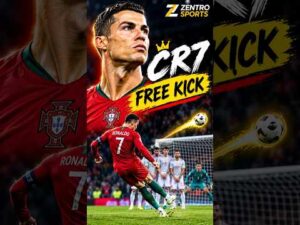 🔥CR7’s Unstoppable Free Kick Goal 🐐⚽ | Cristiano Ronaldo Football Highlights | Zentro Sports #Shorts